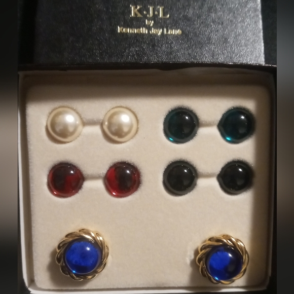 Kennith J Lane Collection interchangable earrings vintage new in box . - Picture 5 of 7